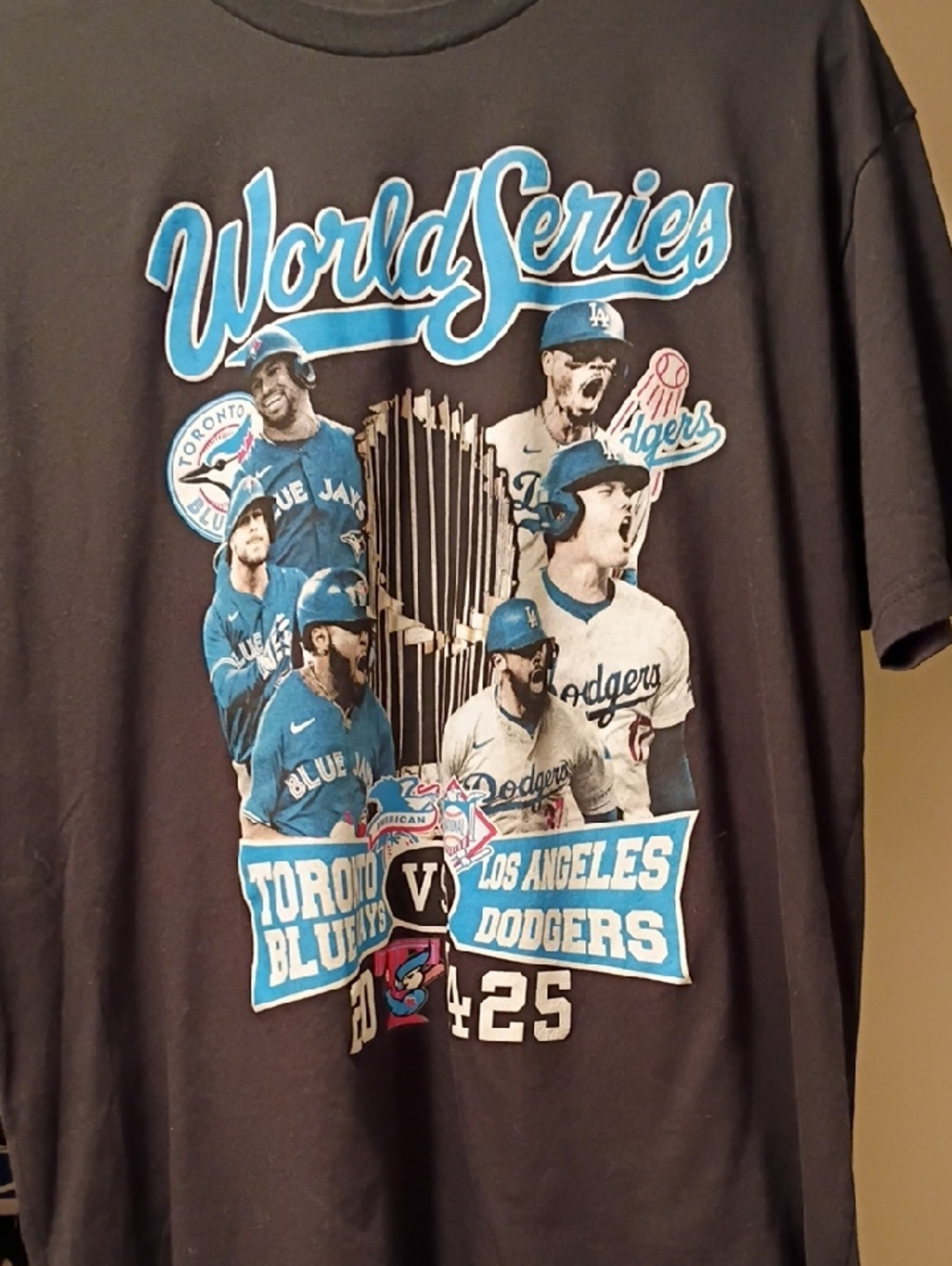 MLB World Series Toronto Blue Jays vs Los Angeles Dodgers Black T-Shirt